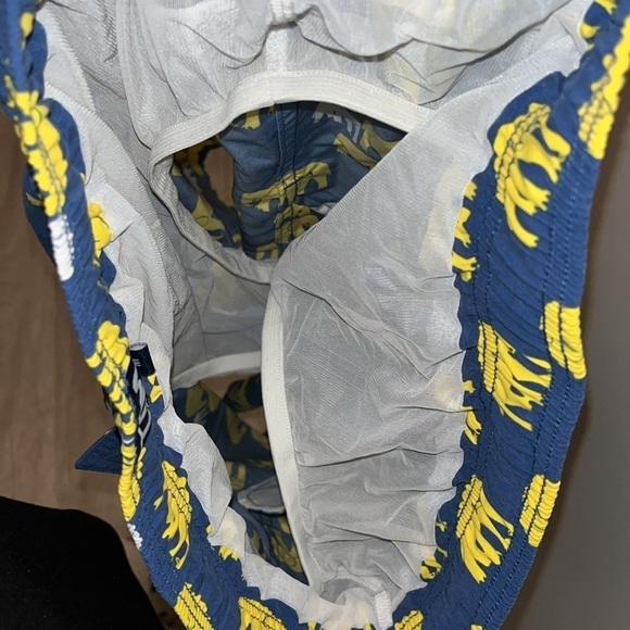 Tom & Teddy Men’s Swim Trunks Elephant Navy Yellow Size Medium Drawstring - Picture 7 of 11